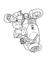 A coloring page of postman pat